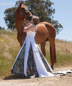 Bealegantom In Stock New Vintage Wedding Dresses Bealegantom Camo Realtree Print Long Formal Bridal Gowns Robe De Mariage QA437