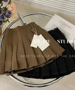 Korean children's suit skirt J skirt girls' mid size children's stylish half skirt 2025 spring and autumn winter fashion