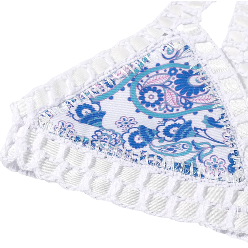 Reversible Leopard Handmade Crochet Bikinis Set Black Poolside Swimwear Blue Paisley Luxury Swimsuit maillot de bain femme - Image 5