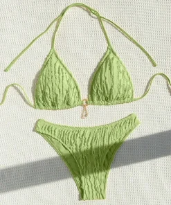 Sexy Bikinis Sets Two-piece Women's Swimsuit Ruffled Halter Neck Bikini 2025 Female Swimwear for Woman Beach Wear Bathing Suit