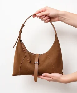 Alternative view of New Women's Natural Suede Leather Shoulder Bags Female Soft Cowhide Durable Crossbody Bag Ladies Fashion Trend Commute Handbags