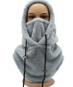 Alternative view of Winter Unisex Outdoor Cycling Hat, Sports Windproof Hat, Cold Resistant Thick Scarf Headband, Arctic Fleece Face Mask, Warm Hat