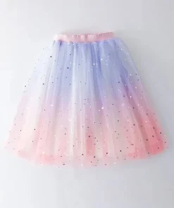 Alternative view of Girls Tutu Skirts Stars Print Princess Petty Girls Dancing Party Skirt Children Gradient Costume Clothes