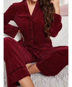 Alternative view of Nighty for Woman Pyjamas Sleepwear Women's Room Wear Ladies Winter House Suits Women Ensemble Pyjama Femme Women's Home Clothes