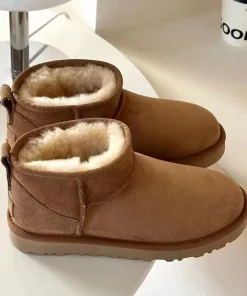 Alternative view of 2026 Winter Warm Boots Ladies Snow Boots Man and Women Short Boots Real Sheepskin Wool Low-cut Warm Fur Shoes Fur