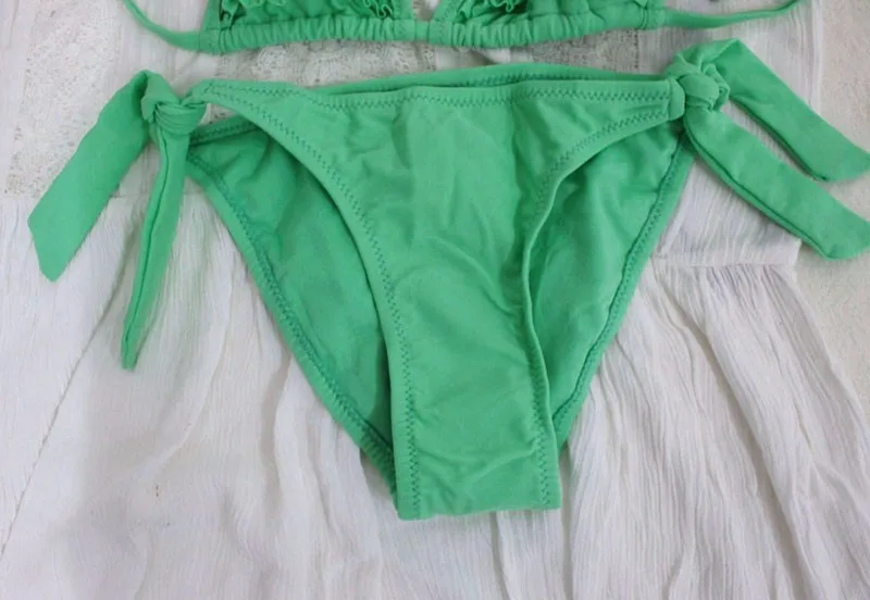 4 Color Brand 2023 Summer Girls Swimwear Soild Baby Kids Swimwear Biquini Infantil Swimsuits Falbala Bikini Girl For 6-14years - Image 6