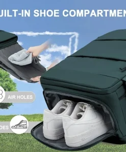 Alternative view of 35L Large Capacity Travel Backpack Oxford Shoe Pouch Travel Luggage Bagpack with USB Charging Port Waterproof Carry On Backpack