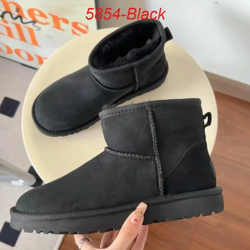2026 Winter Warm Boots Ladies Snow Boots Man and Women Short Boots Real Sheepskin Wool Low-cut Warm Fur Shoes Fur - Image 4