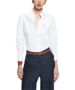 CHCH 2024 Summer New Women Shirts Solid Color Slim Shirt Waist Design Vintage Female Blouses Fashion Office Ladies Shirts