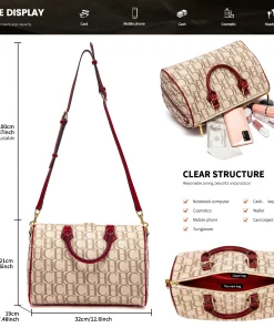 Alternative view of CHCH Women's Pillow Bag Autumn/Winter New Collection Letter Handbag Brown Boston Bag