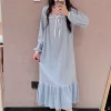 Women's Cute Nightgowns Autumn Long Sleeve Loose Sleep Dress Casual Loungewear For Women Long Dress