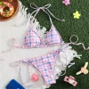 2025 Cute Girls Sexy Bikinis Set Bikini Swimsuit Women Swimwear Beachwear Lingerie Elasticity Slips On Vacation
