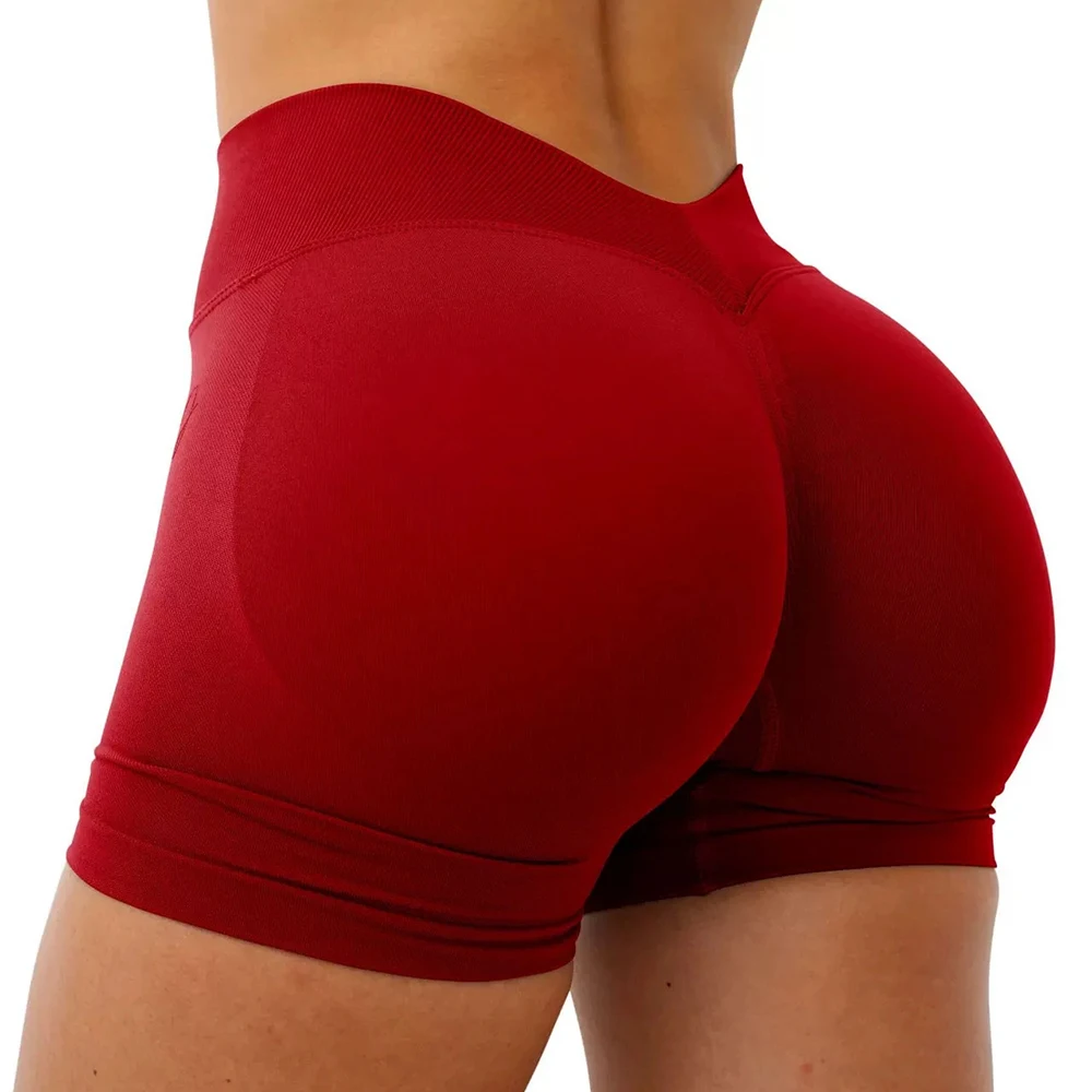 Gym Shorts Woman Seamless Yoga Shorts Fitness Training Yoga Clothing Butt Lifting Workout Short Leggings V Waist Sports Shorts - Image 2