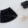 Childrens Skirt Spring and Autumn New Korean Fashion Pearl Velvet Simple Elegant Skirt Kids Clothes Girls