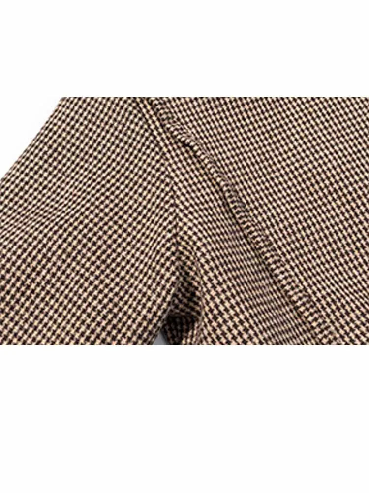 HH Woman Early Spring Fashion Long Sleeves Stand Collar Solid Color Plaid Zipper Bomber Jacket Female Casual Versatile Jacket - Image 4