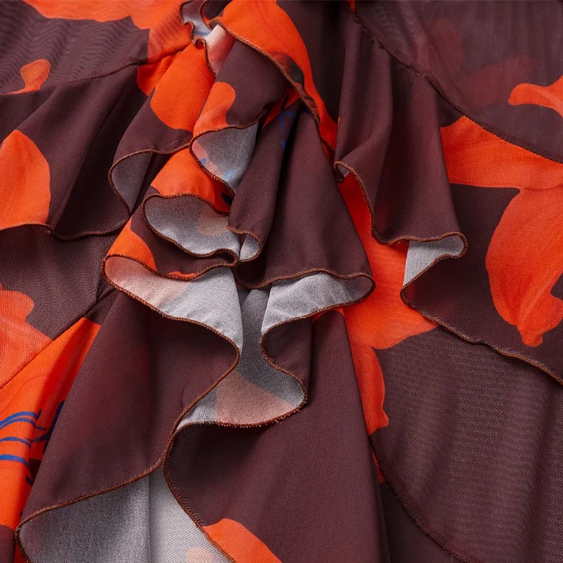 Sexy Swimsuit Women Bikini Set Lily Contrast Print Fabric Patchwork Skirt Push Up Swimsuit Biquini Bodysuit Bathing Suits - Image 6