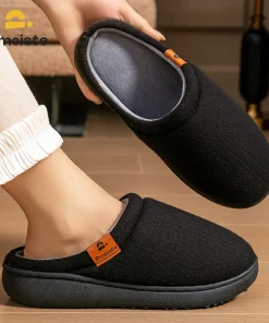 Alternative view of Wedge Slippers Women TPR Sole Platform Cushion Non Slip Soft Warm Solid Color Living Room Shoes casual Luxury House