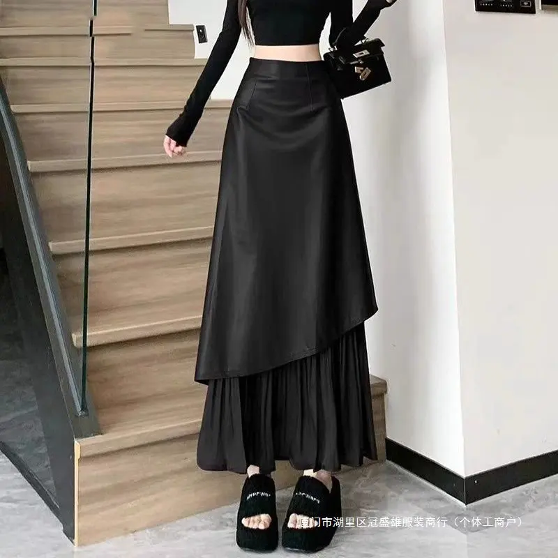 Autumn and Winter Maillard Outfit High-end Western-style Knitted Long Sweater Fashionable High Waisted Skirt Two-piece Set - Image 4