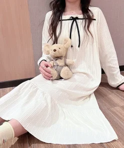 Alternative view of Women's Cute Nightgowns Autumn Long Sleeve Loose Sleep Dress Casual Loungewear For Women Long Dress