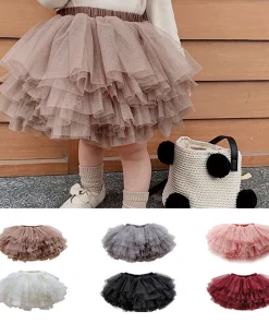 Little Girls Tutu Skirts Black Fluffy Toddler Tulle Princess Ball Gown Pettiskirt Ballet Dance Kids Party/birthday Skirt 1-7T