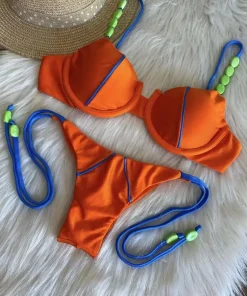 Alternative view of RUOTONGSEPT New Sexy Push up Bikini Set Swimsuit Women's low-waist Swimwear For Female Two Piece Beachwear 2023 Bathing Suit