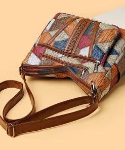 Alternative view of Women's Elegant Vintage Crossbody Bag Trendy HandBag Fashion Multi-pockets Shoulder Bag All-match Retro Crossbody Bag for Daily