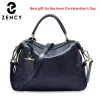 Zency Dark Blue Women Boston Bag 100% Genuine Leather Handbags Female Charm Crossbody Purse Luxury Shoulder Bags For Work Shoppi