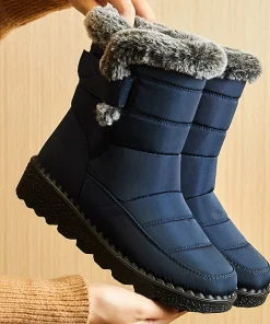 Women's Boots 2025 Trend Winter Shoes For Woman Winter Boots Ankle Low Heels Botas Mujer Waterproof Snow Boots With Fur Shoes