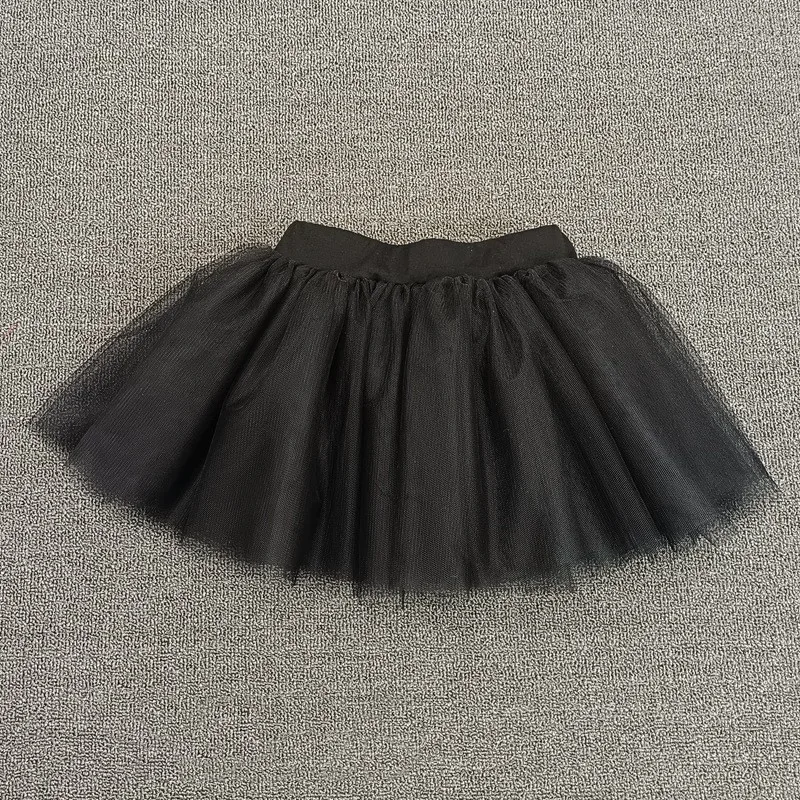 Children's Dance Skirt Soft Yarn Ballet Skirt White Tutu Four-Layer Performance Skirt Female - Image 3