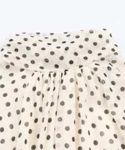 Alternative view of Women Polka Dot Print Blouse Casual High Collar