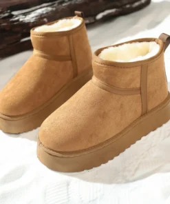 Real Sheepskin Wool Low-cut Warm Comfortable Shoes Women